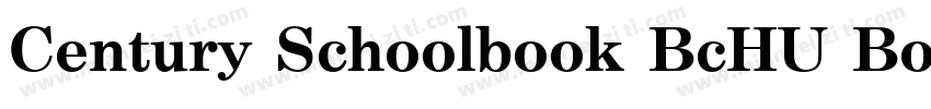 Century Schoolbook BcHU Bold Conden字体转换